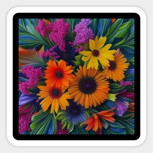 Bright flowers Sticker by Love of animals